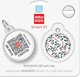 Collar WAU DOG SMART ID ΤΑΥΤΟΤΗΤΑ ΚΥΚΛΟΣ διάμ. 30mm ΜΟΤΙΒΟ ΦΥΤΙΚΟ