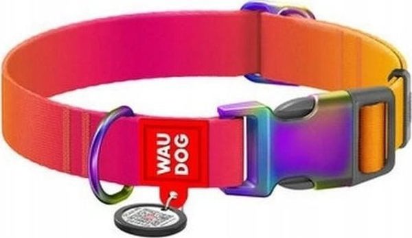 Collar WAU DOG ΠΕΡΙΛΑΙΜΙΟ ΑΝΑΚΥΚΛΩΜΕΝΟ GRADIENT M 2,0/28-40cm NYLON ΠΟΡΤΟΚΑΛΙ