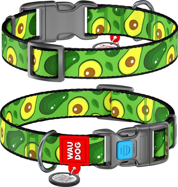 Collar WAU DOG ΝΑΎΛΟΝ ΠΕΡΙΛΑΙΜΙΟ ΜΕ QR ΕΤΙΚΈΤΑ 20mm/28-40cm ΑΒΟΚΆΝΤΟ