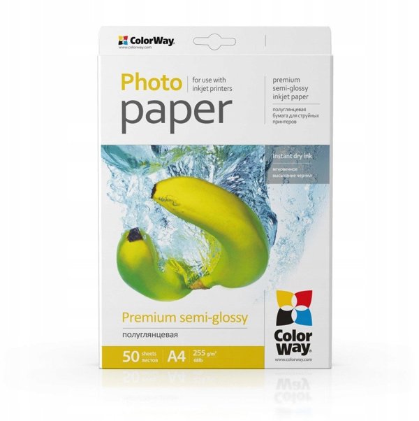 ColorWay Photo Paper, 50 sheets | 255 g/m² | A4 | Premium High Glossy