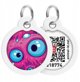 Collar WauDog Smart ID Στρογγυλό με QR-διαβατήριο 3cm μάτι τέρας
