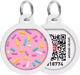 Collar WAUDOG Smart Ταυτότητα Σκύλου Κύκλος Marshmallow 25mm