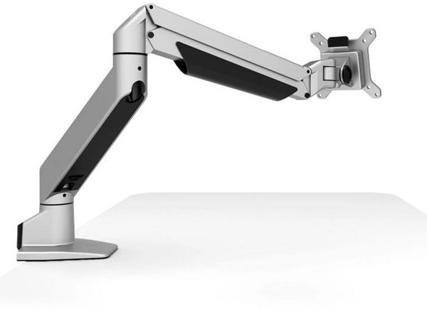Compulocks Galaxy Tab A8 10.5" Space Enclosure Articulating Arm Mount - Befestigungskit (VESA-Adapter, Gehause, Gelenkarm, Tischmontage) - einstellbarer Arm - fur Tablett - verriegelbar - hochwertiges Aluminium - Schwarz, Silber - Bildschirmgrosse: 2