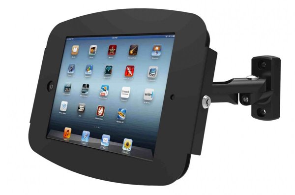 Compulocks iPad Pro 12.9" (3-6η Γενιά) Space Enclosure Swing Wall Mount Μαύρο, 32.8 εκ. (12.9"), iPad Pro 12.9 (3η Γενιά), Μαύρο, Αλουμίνιο, Στρογγυλό κλειδί, 2 τεμ.
