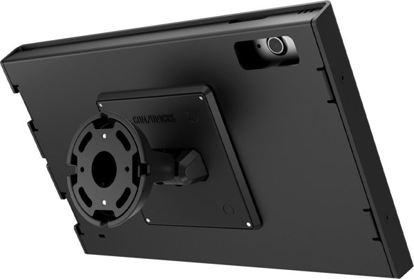 Compulocks Swell iPad 10th-11th (A16) Gen Swell Enclosure Bow Tilting Wall Mount Black - Κιτ στερέωσης (περίβλημα) - εκτεθειμένη εμπρόσθια/οπίσθια κάμερα και αισθητήρες - για tablet - κλίση - κλειδωμένο - αλουμίνιο - μαύρο - τοποθέτηση σε τοίχο - για Appl