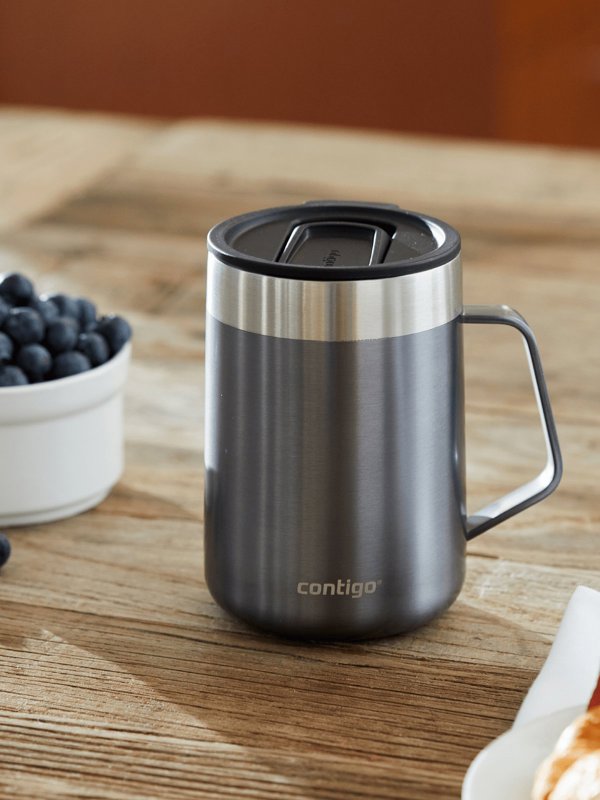 Contigo Streeterville Θερμική Κούπα Γραφείου 420ml Ανοξείδωτη Γκρι (Sake)