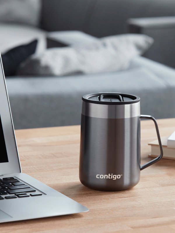 Contigo Streeterville Θερμική Κούπα Γραφείου 420ml Ανοξείδωτη Γκρι (Sake)