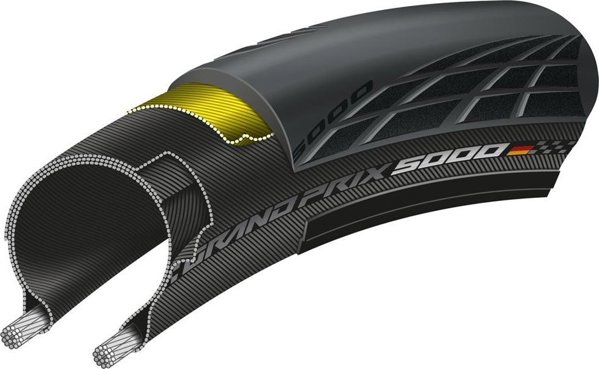 Continental Ελαστικό Continental Grand Prix 5000 700x32C (32-622), Black Chili, μαύρο, αναδιπλούμενο
