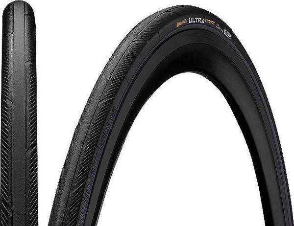 Ελαστικό δρόμου Continental Ultra Sport III Performance PureGrip Compound 25 - 622, 28, 700 x 25C, μαύρο, πτυσσόμενο, γενικής χρήσης