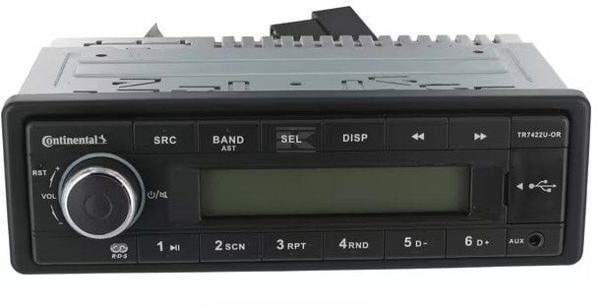 Ραδιοφωνικός δέκτης FM RDS Continental TR7422U-OR USB/AUX 24V κοντός άξονας