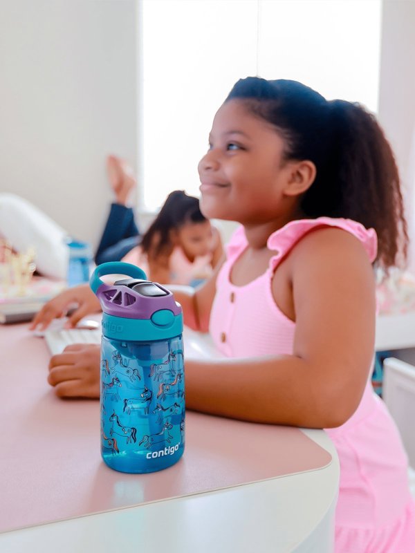 Contigo Easy Clean Παιδικό Παγούρι Νερού 420ml, Μπλε, Σχέδιο Unicorn