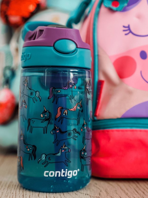 Contigo Easy Clean Παιδικό Παγούρι Νερού 420ml, Μπλε, Σχέδιο Unicorn