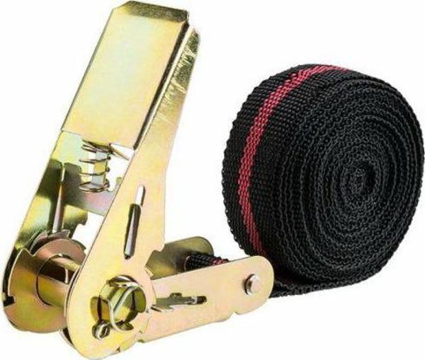 Ιμάντας Στερέωσης Φορτίου NoName CON-CRT-9680, Νάιλον Ζώνη με Πόρπη, 5m, Μαύρο Χρώμα