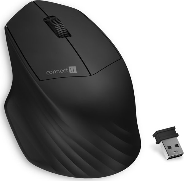 Connect IT Triple SmartSwitch Ασύρματο Ποντίκι, 2.4 GHz & Bluetooth 5.0, Μαύρο
