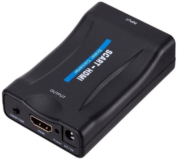 Μετατροπέας SCART σε HDMI + ήχος Μαύρο