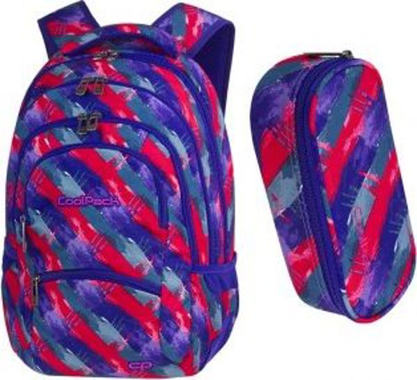 Coolpack Σχολική τσάντα College Vibrant lines + κασετίνα