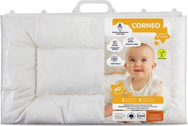 Corneo Παιδικό Μαξιλάρι Baby Senna 40x60cm, Υποαλλεργικό & Vegan με Ίνες Inego