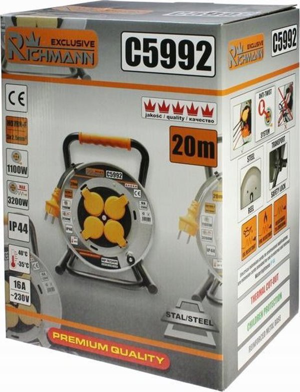 Καλώδιο επέκτασης Corona - καρούλι "RICHMANN" 20 μ 3 x 2.5