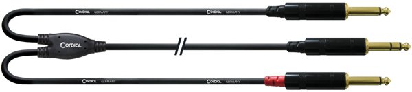 Καλώδιο ήχου Cordial 6.3 mm σε 2 x 6.3 mm, 6 m