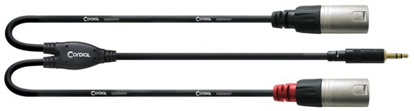 Cordial -Y-cable, 3.5mm - 2 x XLR, 3 m