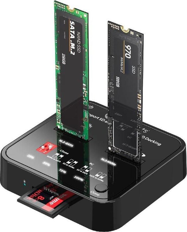 CoreParts CoreParts MS-CLONER-M2-SD αντιγραφέας Μαύρο