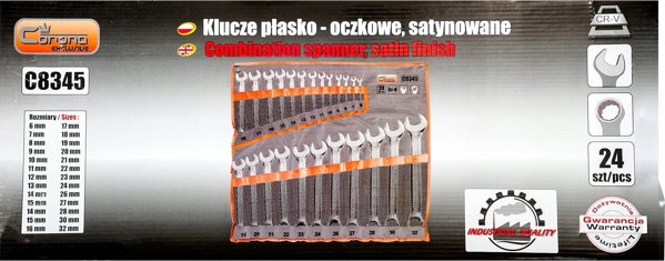 Σετ γερμανικών κλειδιών Corona. 6 - 32 mm, 24 τεμ.