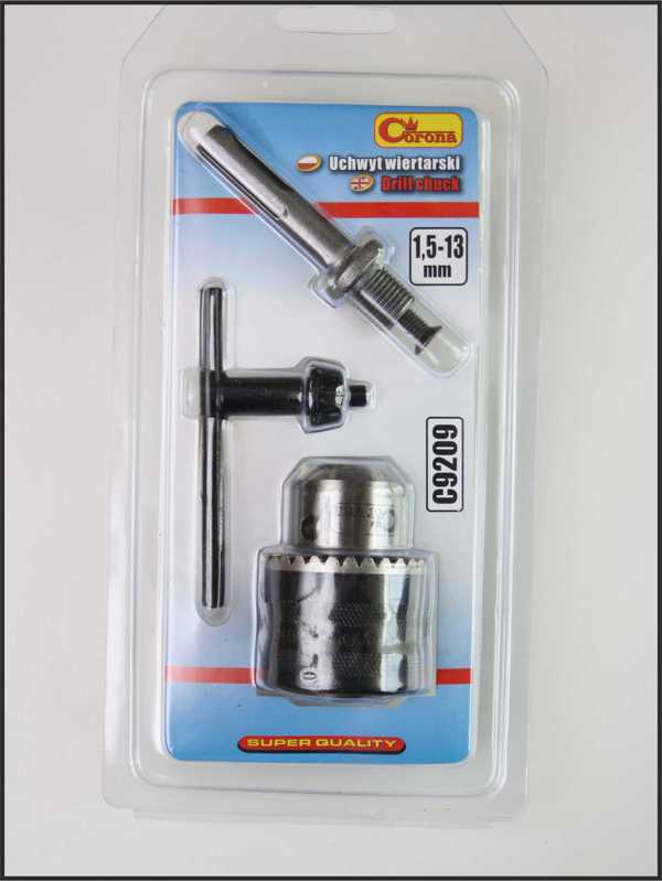 Corona Τσοκ με κλειδί + αντάπτορας SDS 1/2" 1,5-13mm C9209
