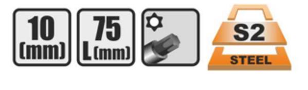 Corona Bit 10mm EXCLUSIVE torx με τρύπα 50x75mm 2τμχ. - C3329