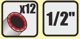 Corona υποδοχή 12 σημείων 1/2" 16 mm (C1546)