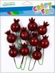 Craft With Fun Διακοσμητικό Σύρμα Άγριο Τριαντάφυλλο Κόκκινο, 2cm, 10 Τεμάχια