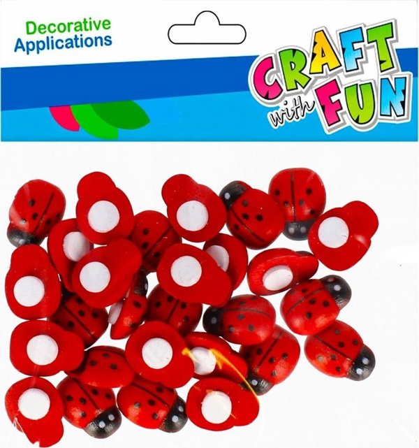 Craft with Fun ΔΙΑΚΟΣΜΗΤΙΚΟ ΞΥΛΙΝΟ ΠΑΣΧΑΛΙΤΣΑ 15MM 28ΤΕΜ CF 12/288