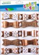 Craft With Fun Αυτοκόλλητοι Διακοσμητικοί Φιόγκοι με Γκλίτερ Χρυσοί, 10τμχ