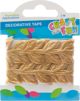 Craft with Fun Διακοσμητική Ταινία Φύλλα, 2m x 2.5cm, Χρυσή, για Χειροτεχνίες και Διακόσμηση