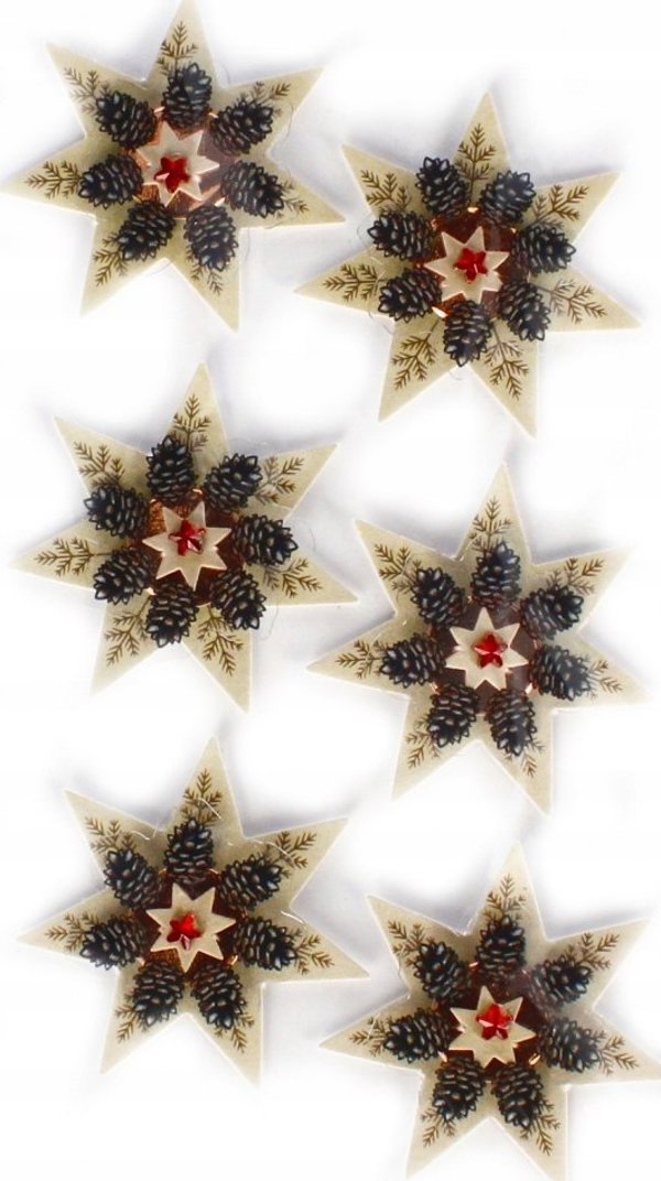 Craft with Fun ΔΙΑΚΟΣΜΗΣΗ ΑΥΤΟΚΟΛΛΗΤΑ 3D ΣΤΕΦΑΝΙ 6ΤΕΜ CF 12/288