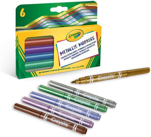 CRAYOLA 6 μεταλλικοί μαρκαδόροι