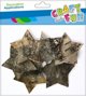 Craft With Fun Διακοσμητικά Ξύλινα Αστέρια από Φλοιό 6cm, Σετ 6 Τεμαχίων