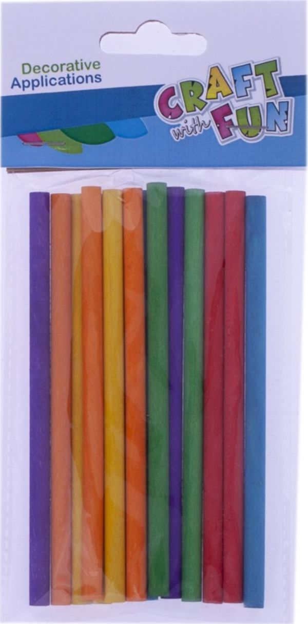 Craft with Fun Διακοσμητικά Ξύλινα Στοιχεία Οβάλ Πολύχρωμα 12cm, 15 Τεμάχια