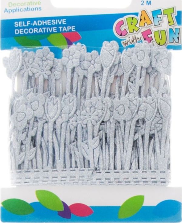Craft with Fun Διακοσμητική Αυτοκόλλητη Ταινία με Εφέ Παγωμένου Σπρέι, 2m x 4.2cm
