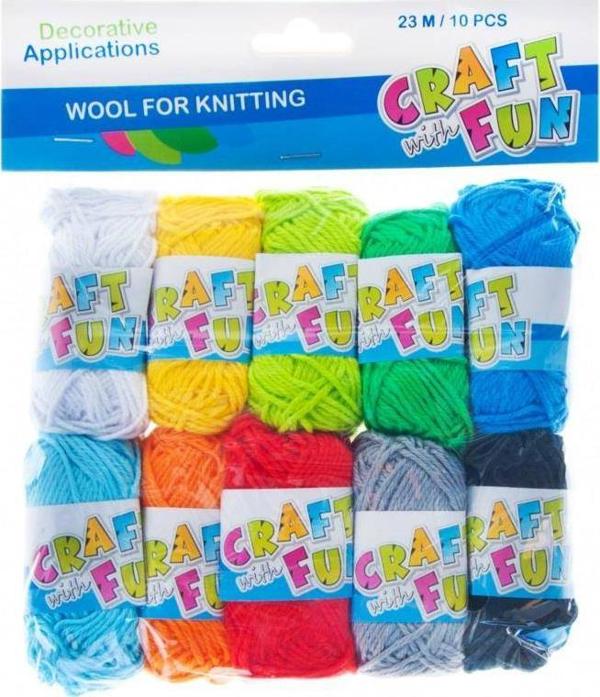 Craft with Fun Σετ Κορδόνια Mulina Παστέλ, 23m, 10 Τεμάχια, για Χειροτεχνίες