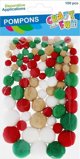 Craft with Fun ΔΙΑΚΟΣΜΗΤΙΚΟ ΠΟΜ ΠΟΝ 100ΤΕΜ/4ΧΡΩΜ ΜΙΞ CF PBH 12/144