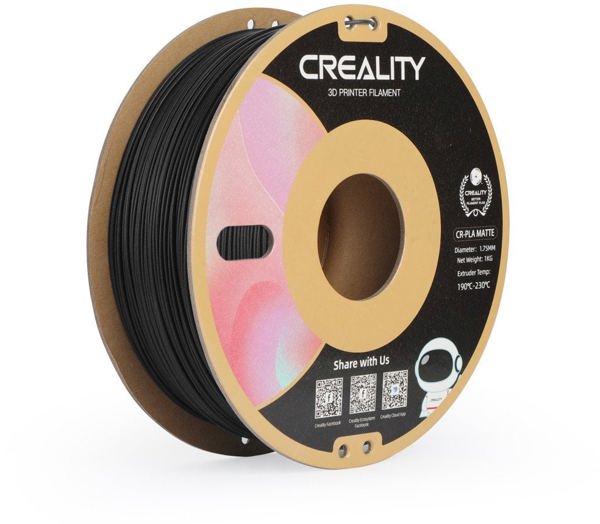 Νήμα Creality CR-PLA Matte για 3D εκτυπωτές, 1.75 mm, ματ μαύρο