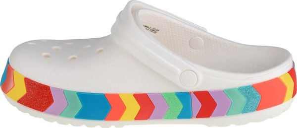Crocs Crocs Crocband Chevron Beaded Clog Παιδικά 207007-100 λευκά 25/26