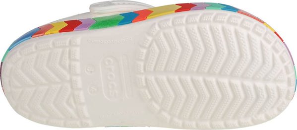 Crocs Crocs Crocband Chevron Beaded Clog Παιδικά 207007-100 λευκά 25/26