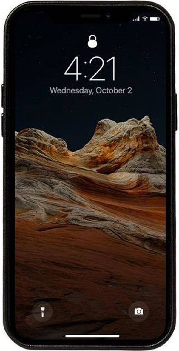 Crong Crong Essential Cover - Θήκη από οικολογικό δέρμα iPhone 12 Pro Max (μαύρο)