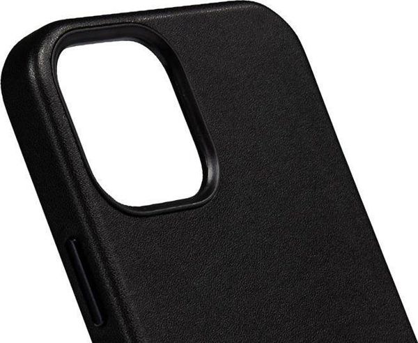 Crong Crong Essential Cover - Θήκη από οικολογικό δέρμα iPhone 12 Pro Max (μαύρο)