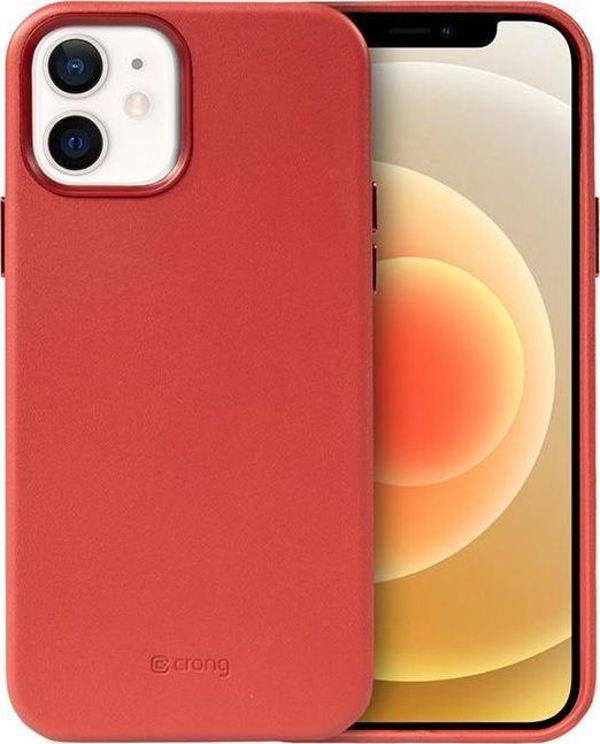 Crong Crong Essential Cover - Θήκη από οικολογικό δέρμα iPhone 12 / iPhone 12 Pro (κόκκινο)