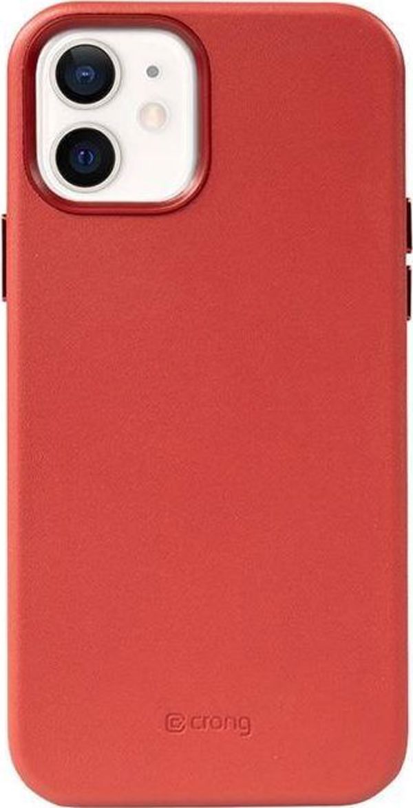 Crong Crong Essential Cover - Θήκη από οικολογικό δέρμα iPhone 12 / iPhone 12 Pro (κόκκινο)
