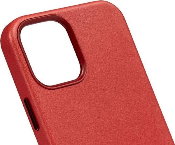 Crong Crong Essential Cover - Θήκη από οικολογικό δέρμα iPhone 12 / iPhone 12 Pro (κόκκινο)