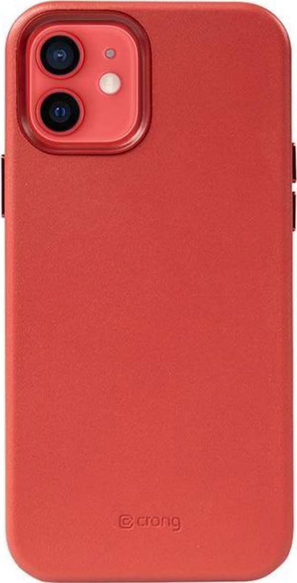 Crong Crong Essential Cover - Θήκη από οικολογικό δέρμα iPhone 12 / iPhone 12 Pro (κόκκινο)