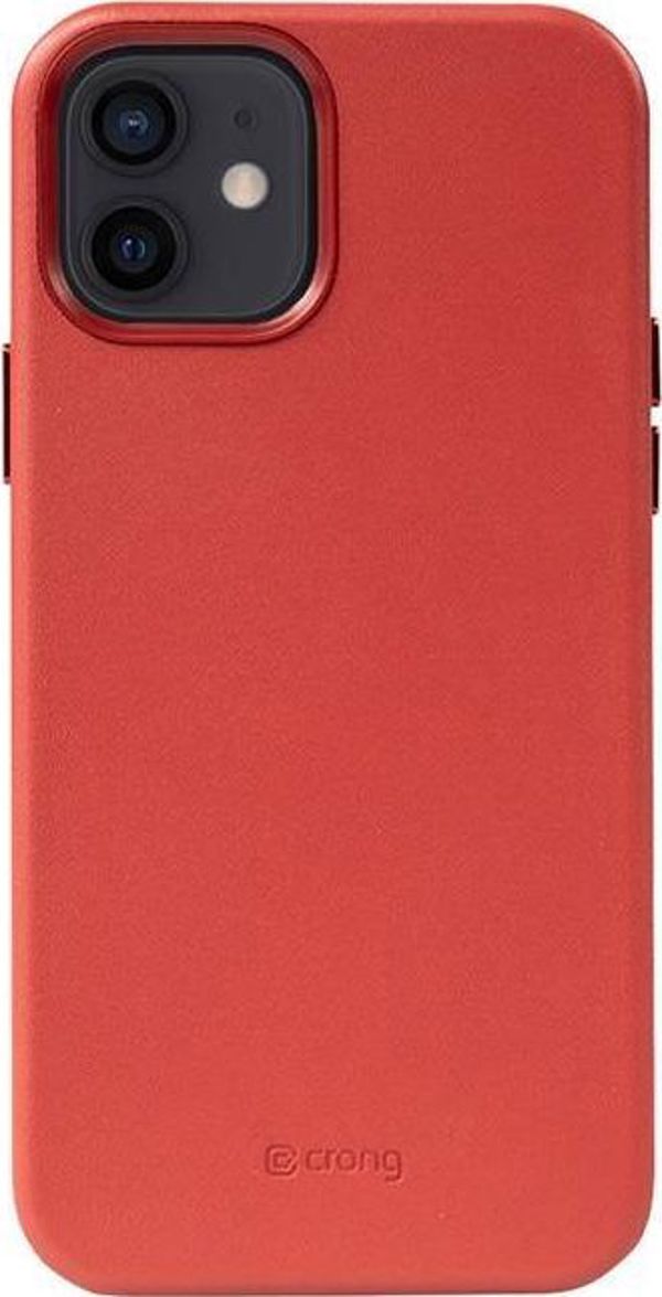 Crong Crong Essential Cover - Θήκη από οικολογικό δέρμα iPhone 12 / iPhone 12 Pro (κόκκινο)